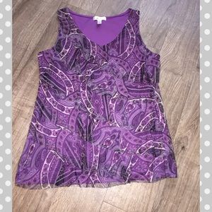 💚Dress barn Paisley Tank Size XL
